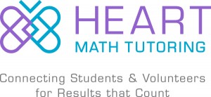 Heart Math Tutoring logo with tagline