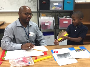 Heart Math Tutoring volunteer with student
